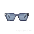 Neue handgefertigte polierte Full Rand Rechteck Acetat Frames Unisex Sonnenbrille